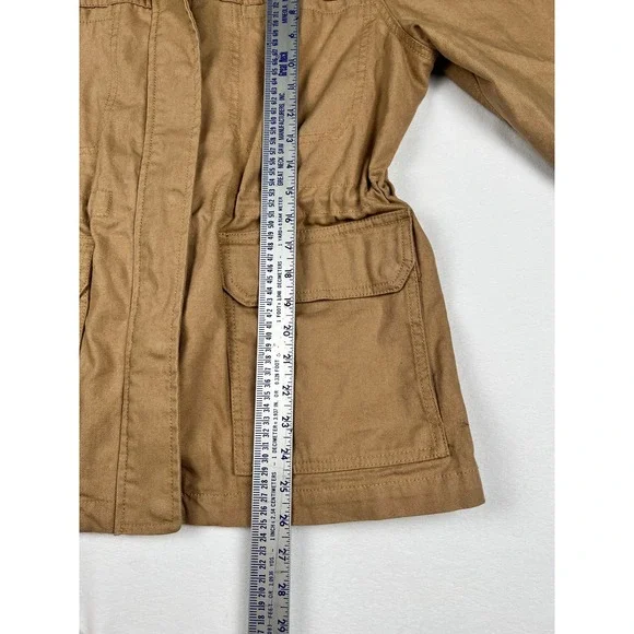 Madewell Canvas Utility Jacket Women's Tan Khaki Field Safari Coat Size‎ L - Picture 9 of 11